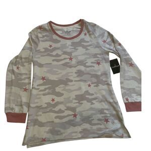 Cuddl Duds Women's Sz. S .Printed Top  Pajama Loungewear  - Gray
